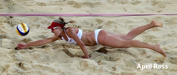 April Ross wins a Silver Metal at the 2012 beach volleyball olympic games in London